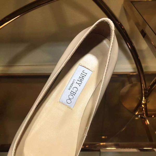 2017SS コレクションジミーチュウ スーパーコピー JIMMY CHOO☆ROMY レザーバレリーナ Apricot 7051704