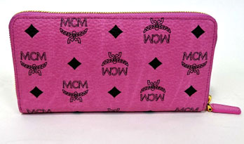 MCM コピー エムシーエム MYL 4AVI01 PK001 スタッズ ラウンドファスナー 財布 