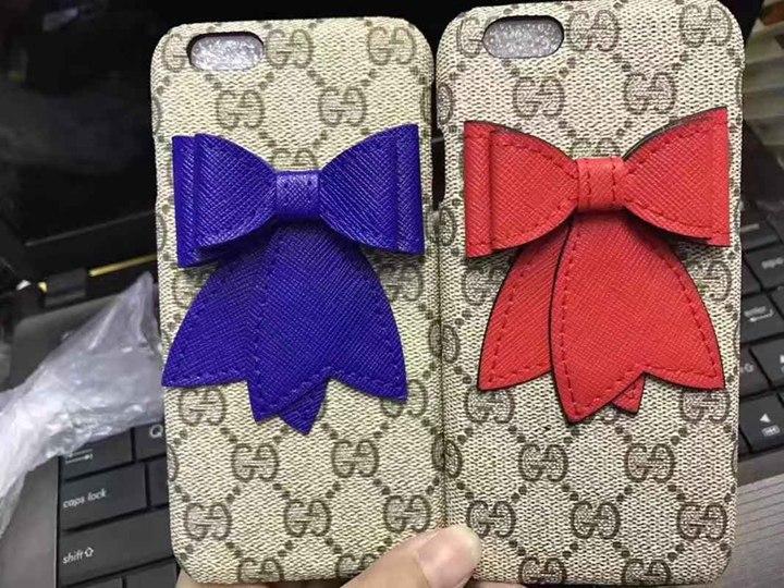 グッチ iPhone8カバー 蝶結び Gucci アイホーンケース カワイイ IPHONE6SPLUS ハードカバー ジャケット 7101218 