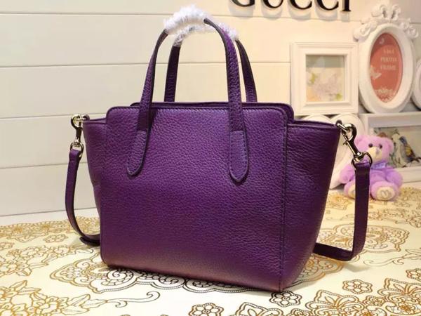 2015新作☆GUCCI☆グッチバッグスーパーコピー  ミニ レザー トップハンドルバッグ フューシャ 368827 CAO0G 5614
