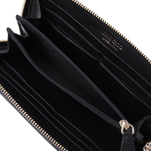 ジミーチュウ JIMMY CHOO ラウンドファスナー長財布[小銭入れ付き] ブラック系 mix レディース 7040502