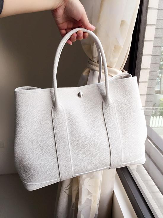 HERMES(エルメス)☆ガーデンパーティー36☆BLANC(WHITE)白 6051125