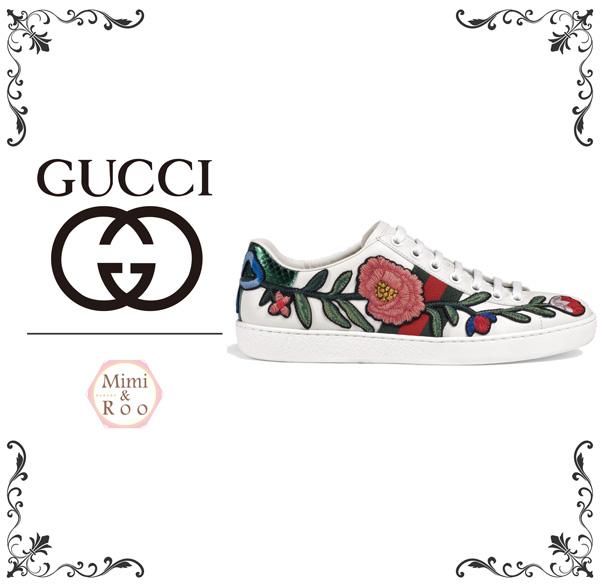 GUCCI【2017新作】グッチスーパーコピー 大人可愛い*フローラルデザイン☆人気スニーカー♪431917 A38G0 9064