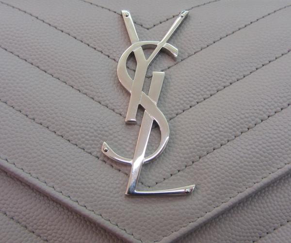 NEW☆YSL サンローラン財布スーパーコピー モノグラム コンチ長財布 ライトグレー 372264BOW02
