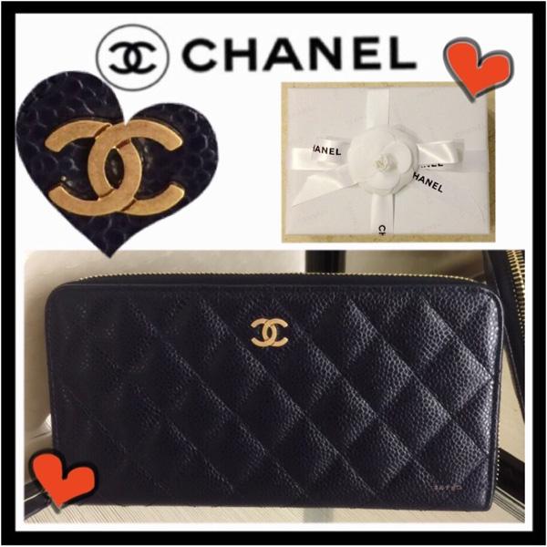 《新作限定♪大人気ネイビー♡》シャネル 長財布 Zip Wallet 7041438