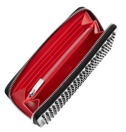 ルブタン コピー パネトーネ スパイク メタリック レザー 長財布 7101047