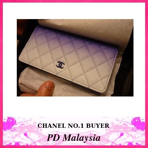 【2015年春夏】Chanel シャネルスーパーコピー グラデーションブルー 2つ折り長財布
