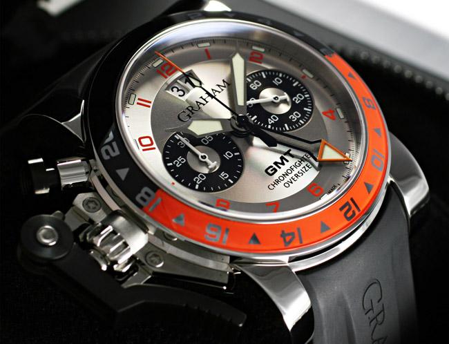 グラハム スーパーコピー クロノファイター オーバーサイズ 2OVASGMT.S01A.K10Bビッグデイト GMT シルバーダイアル ラバー 新品