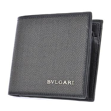 BVLGARIブルガリスーパーコピー N級品 32581 CANVAS/BLK 二つ折り財布 10598120