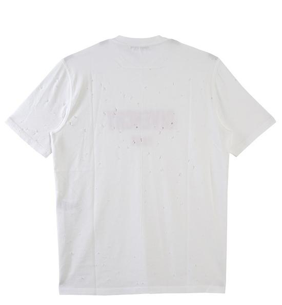 GIVENCHY スーパーコピー 17SS デストロイ ロゴプリント Tシャツ_WHITE 7722485