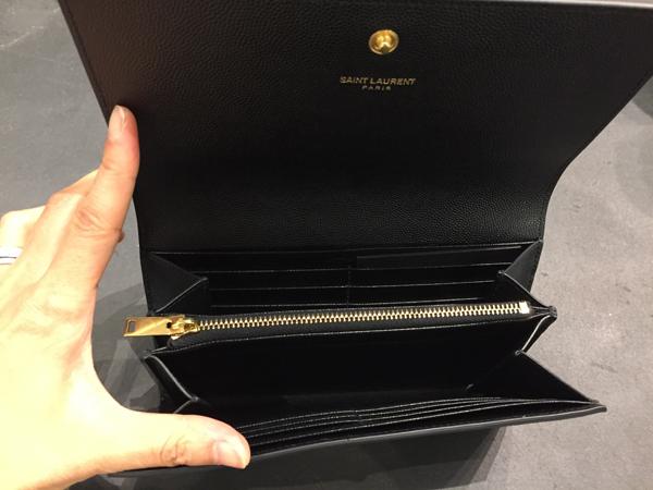 【Saint Laurent】新着★16-17FW サンローランスーパーコピー ☆スターメタリックYSLロゴフラップウオレット 7051504
