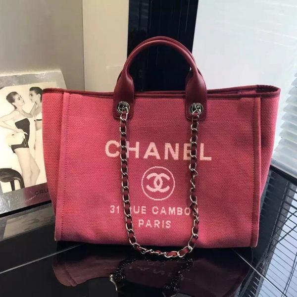 シャネルコピー バッグ BAG ドーヴィルライン ロゴマーク トートバッグ ルージュレッド トワルキャンバス a66941y07492 ブランド