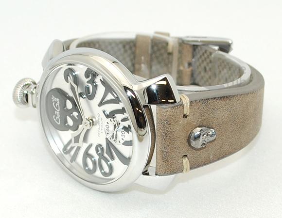 ガガミラノ スーパーコピーGaGa MILANO 時計 5010ART.01S マヌアーレ 48mm ベージュ/シルバー メンズ