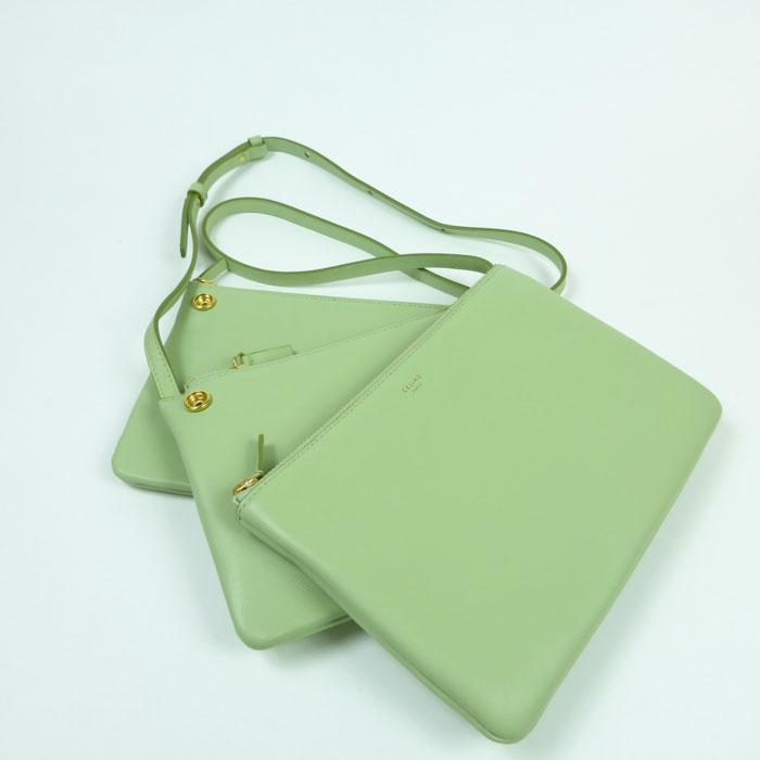 2014最新作新作入荷★ 【CELINEセリーヌコピー】トリオ バッグ クラッチ 165113 PISTACCHIO