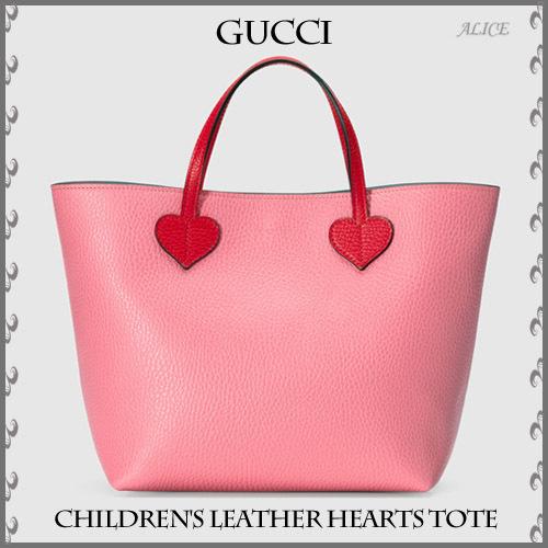 2017年春夏新作 大人もOK【GUCCI グッチ スーパーコピー】グッチ★ピンクハートレザートートバッグ7051921