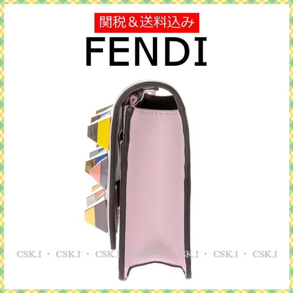 FENDI フェンディスーパーコピー チェーン付き長財布ポシェット ピンク 2017SS新作 7082302
