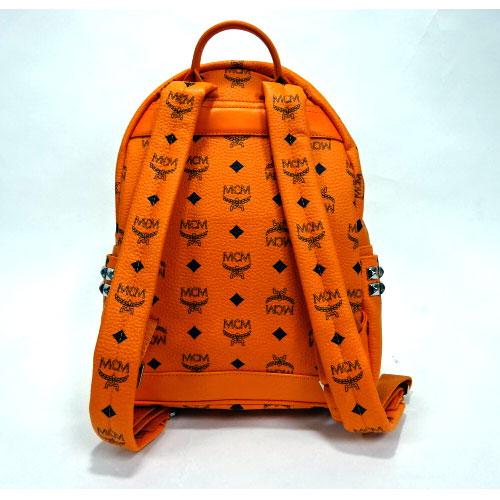 MCM コピー エムシーエム MMK5SVE37 OR001 オレンジ スタッズ BACKPACK リュック