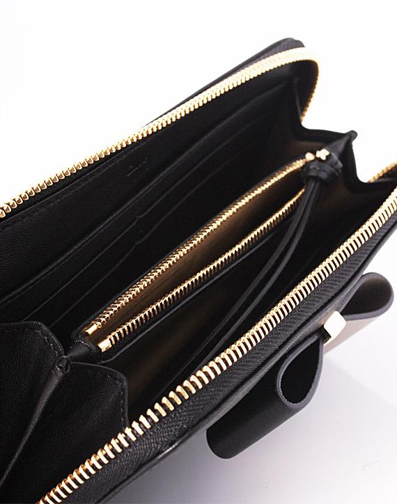 新作 Chloe クロエスーパーコピー Leather Bowラウンドジップ長財布☆7032121