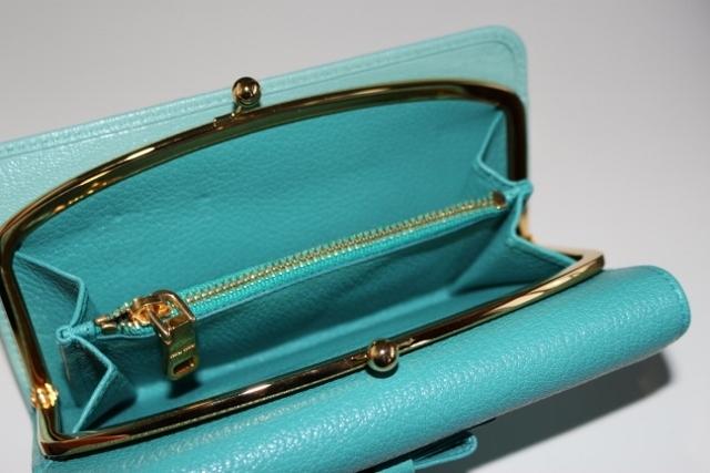 MiuMiuスーパーコピー 小リボン付き♪３つ折 がま口財布♪マドラスバイカラー　5M1120/5ME120 