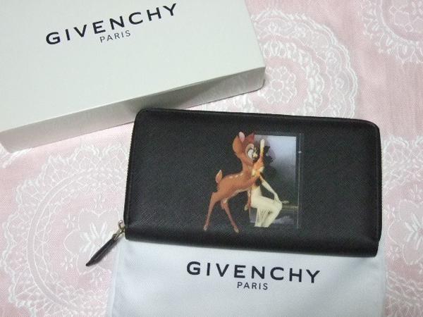 2017新作 ジバンシィスーパーコピー GIVENCHY バンビ長財布◆黒7072212