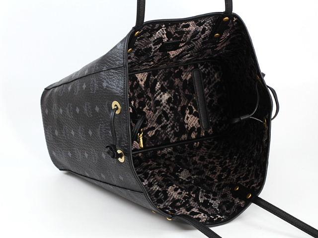 エムシーエム【MCM コピー】バッグ トートバッグ『秋冬』MWP4AVI38/BK001 SHOPPER Pリバーシブルトートバッグ ポーチ付 ブラック レザー ユニセックス