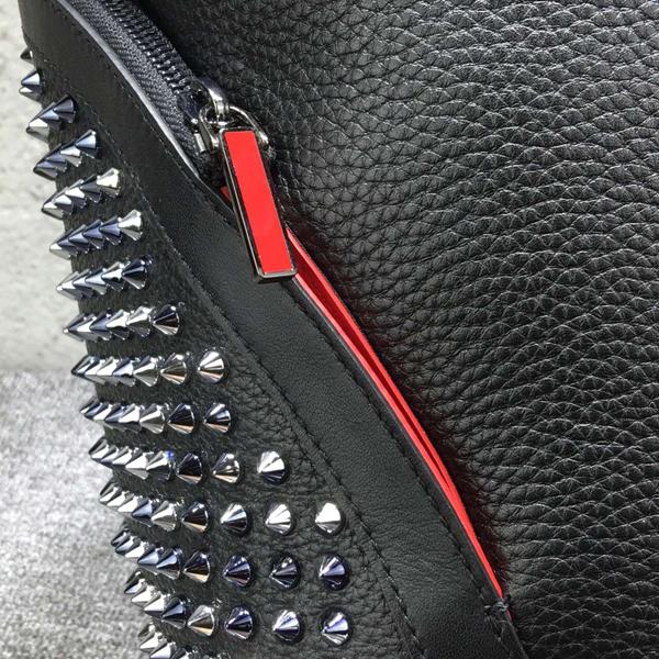 2017FW新作★Christian Louboutin (クリスチャン ルブタン スーパーコピー)★黒 x ガンメタル パック 7061002 