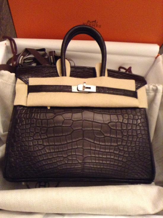 HERMES★《5年待ちで奇跡の獲得》一生ものBIRKINクロコマット25 70111013