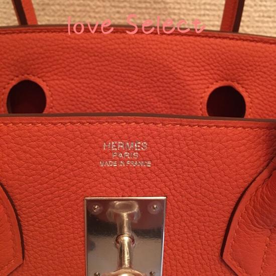 HERMESバーキン30トゴ綺麗なオレンジフーシルバー金具birkinレア 70111010