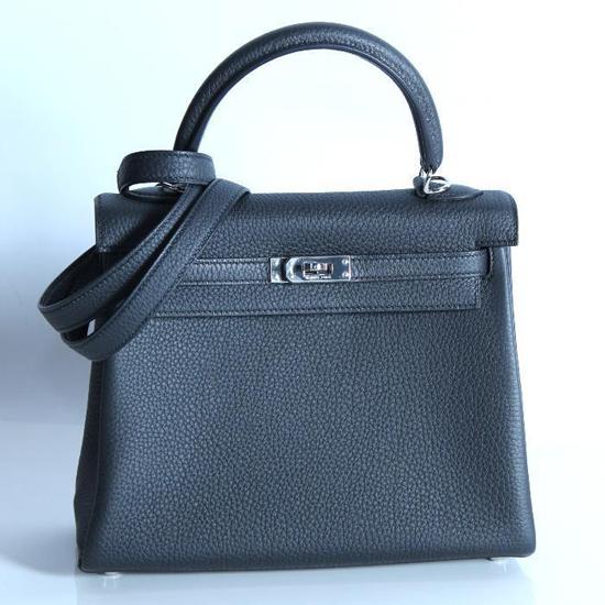 HERMES エルメス コピー ケリーバッグ25cm トゴ プロン2015年製シルバー7011024