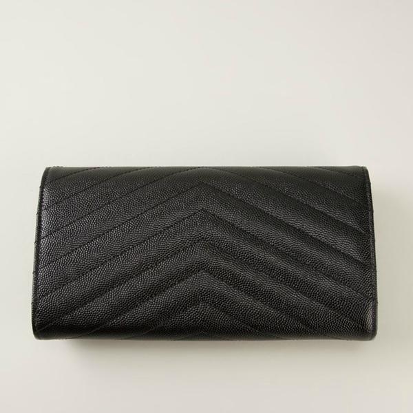 Saint Laurent サンローランスーパーコピー モノグラム コンチネンタル長財布☆BLACK 372267BOW011000