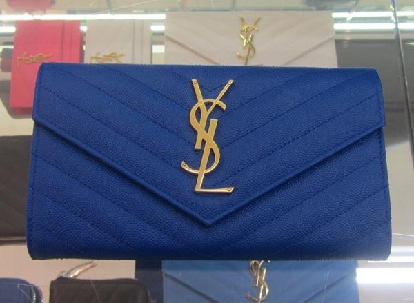 Saint Laurent☆サンローランスーパーコピー モノグラム コンチネンタル長財布　ロイヤルブルー 372268BOW011000