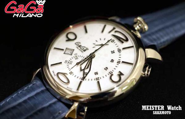 ガガミラノスーパーコピー シンクロノ46MM THIN CHRONOステンレス 時計 5097.02BL