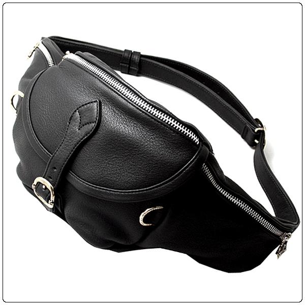 クロムハーツ スーパーコピー（Chrome Hearts）バック・メンズ SNATパック#1/ブラックヘビーレザー 7050803