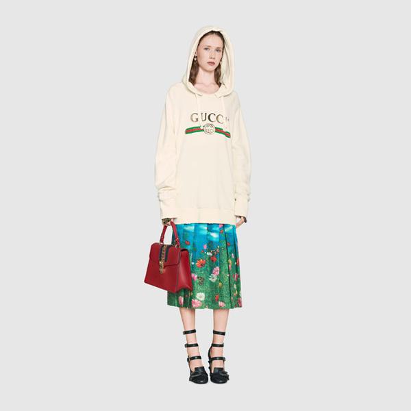 2017SS GUCCI グッチスーパーコピー 刺繍入りロゴパーカー ホワイト 457931 X5N71 9234