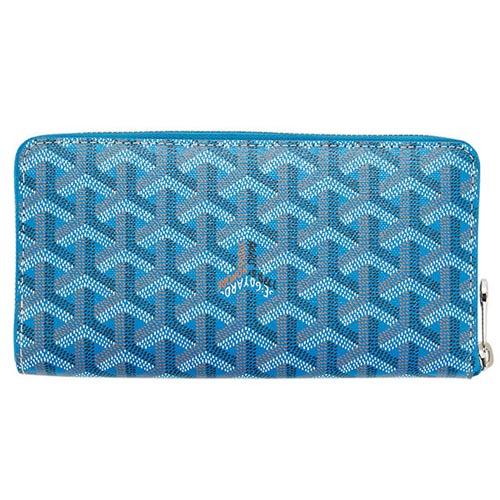★GOYARD/ゴヤール★シルバー×ジップ長財布×ブルー★新作★7030903
