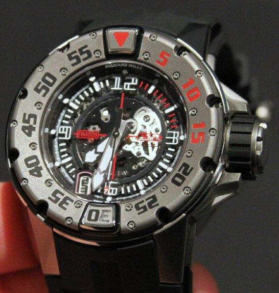 リシャール ミル RM028 オートマティック ダイバーズ TI スケルトン 自動巻 ラバー