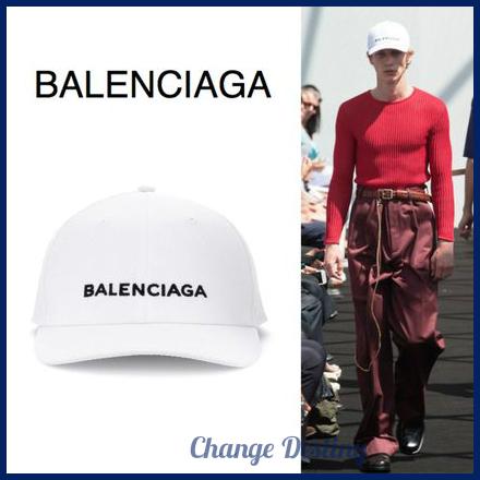 ☆17SS BALENCIAGA　ホワイトロゴキャップ☆7040803