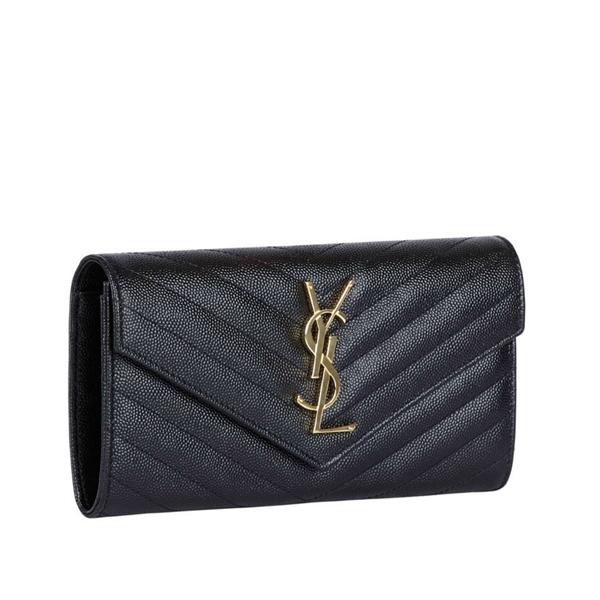 Saint Laurent サンローランスーパーコピー モノグラム コンチネンタル長財布☆BLACK 372267BOW011000