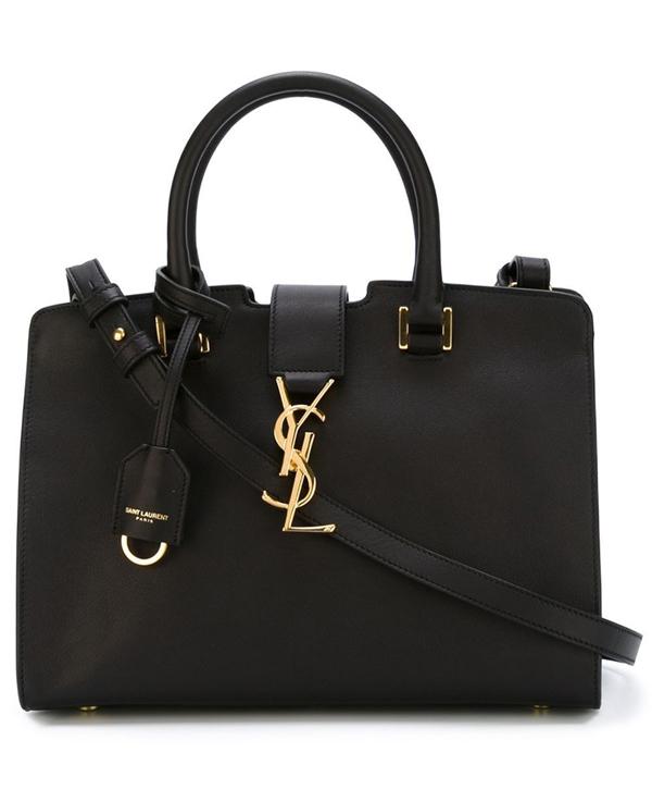 サンローランスーパーコピー Saint Laurent baby monogram cabas黒 Xゴールド 7041801