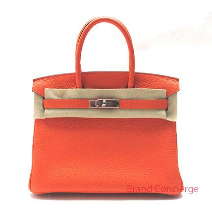 【HERMES】エルメス スーパーコピー バーキン30 フューオレンジ7011034