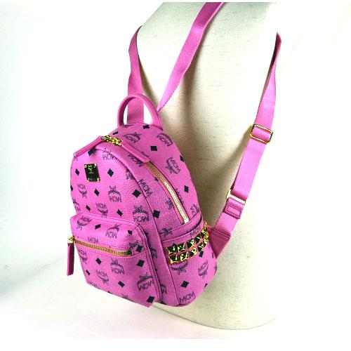 MCM コピー エムシーエム MMK5SVE41 PK001 ピンク スタッズ BACKPACK リュック XS