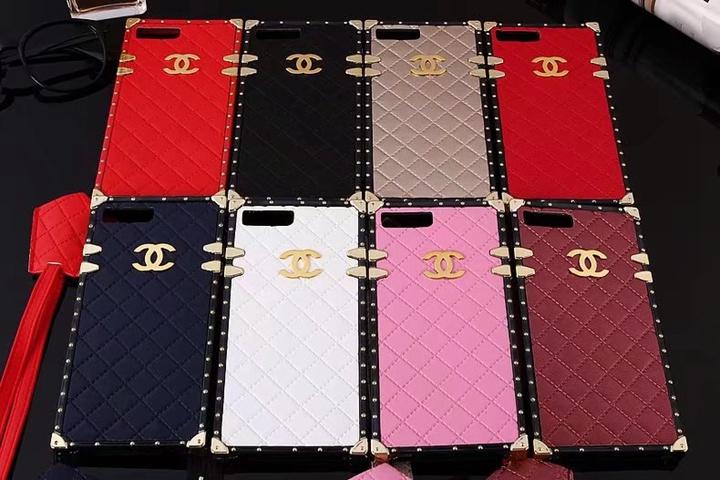 Chanel 耐衝撃 シャネル アイフォン7 カバー iphone8plus ハードカバー ネックストラップ付き IPHONE8 革製 7101217