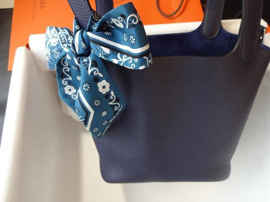 HERMES コピー新色★お洒落なネイビーのピコタンPM★ブルーニュイ