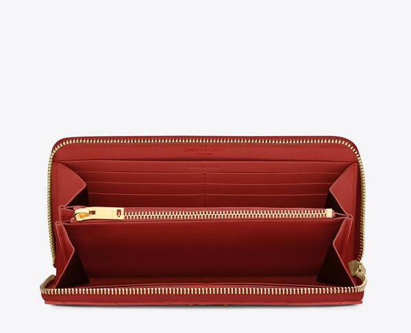 ☆SAINT LAURENTサンローランスーパーコピー モノグラムラウンドジップウォレット Red 372265BOW01 1000
