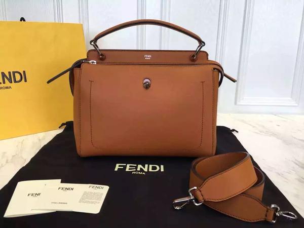 2016新作 フェンディ コピー Fendi☆DOTCOM ハンドバッグ☆ブラウン 6050703