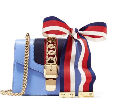 2017最新作GUCCI グッチ スーパーコピー☆Sylvie 2way レザーバック ライトブルー 470270 D4ZAG 4367