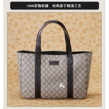 グッチ(GUCCI) ＧＧプラス トートバッグ ショルダーバッグ ベージュ×ダークブラウン 141624