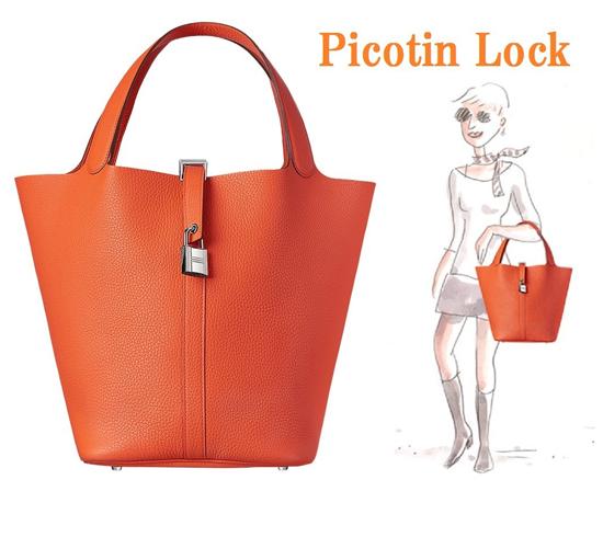 永遠の憧れピコタンGMエルメスコピー poppy orangeトリヨンクレマンス