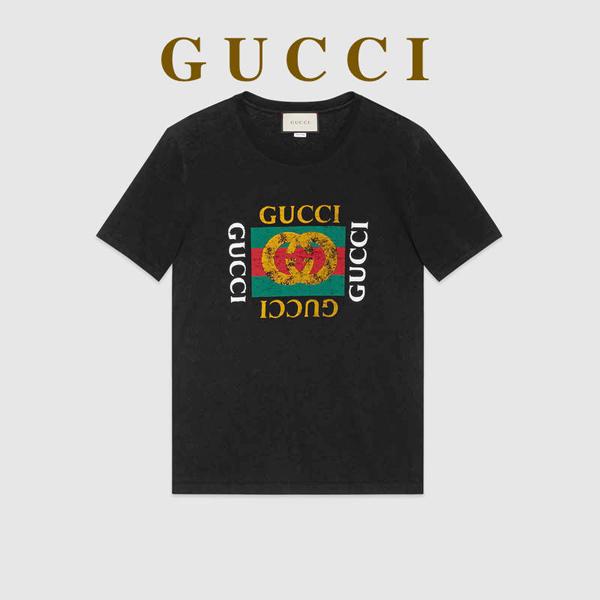 最新作人気◇GUCCI グッチ スーパーコピー◇コットンTシャツ / GUCCIプリント 440103 X3F06 1508