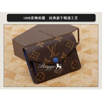 ルイヴィトン モノグラム ポルトフォイユ・マリー ブルー] M60285